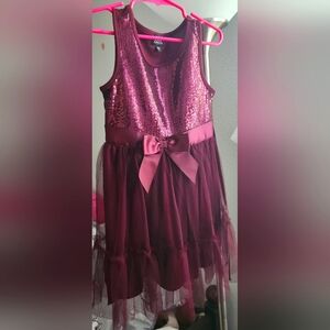 Lilt sequin burgundy girl's dress size S